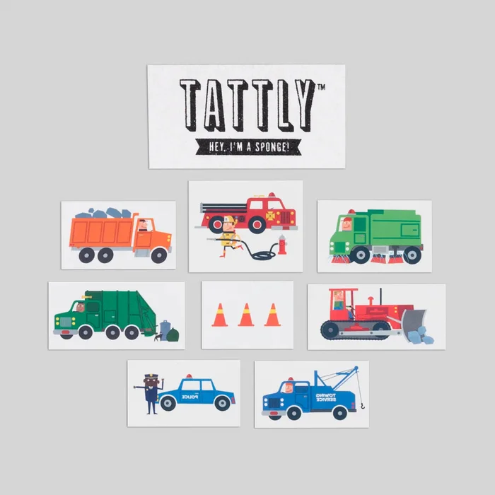 Tattly Temporary Tattoo Traffic Set by Ed Miller