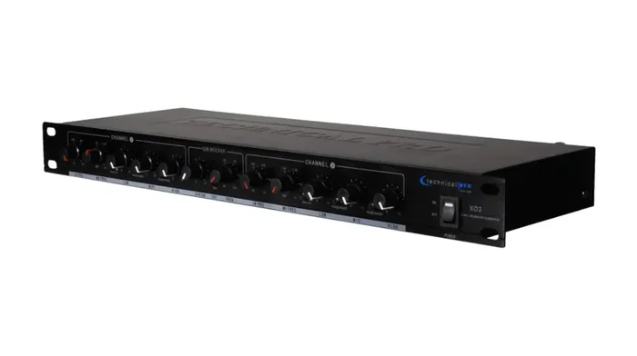 Technical Pro XO3, 3 Way Crossover with Subwoofer Output – 20Hz-25kHz±1dB