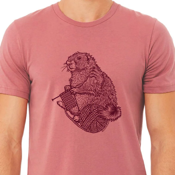 Tee (Unisex) – Knitting Marmot Mauve