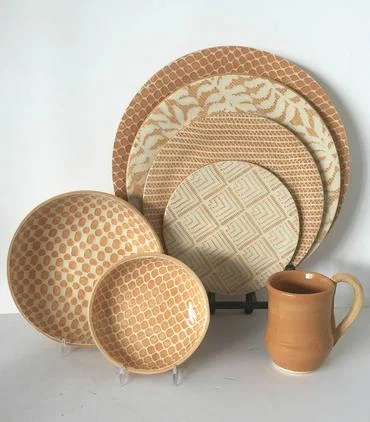 Terrafirma Ceramics Fern Apricot Butter Tray