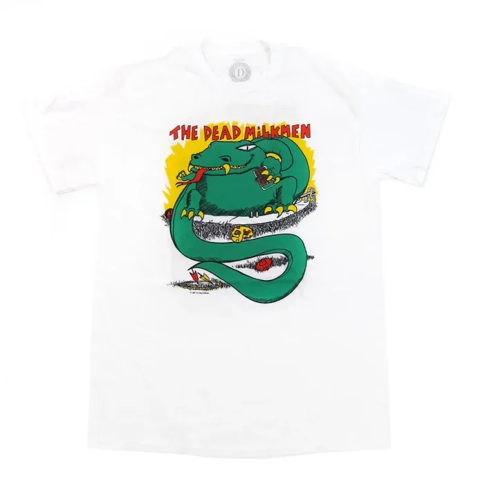 The Dead Milkmen: Big Lizard In My Backyard Shirt – White