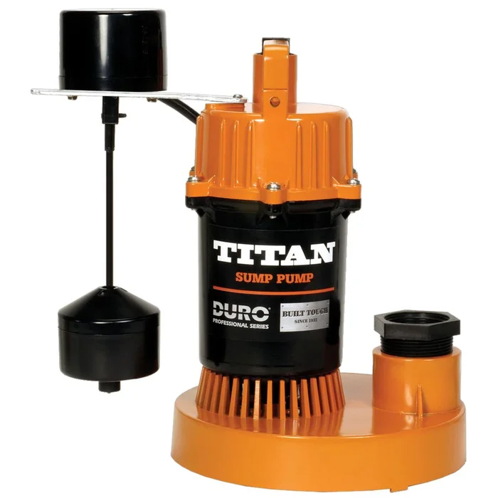 Titan Basement Submersible Sump Pump 1/2 HP – Vertical Float