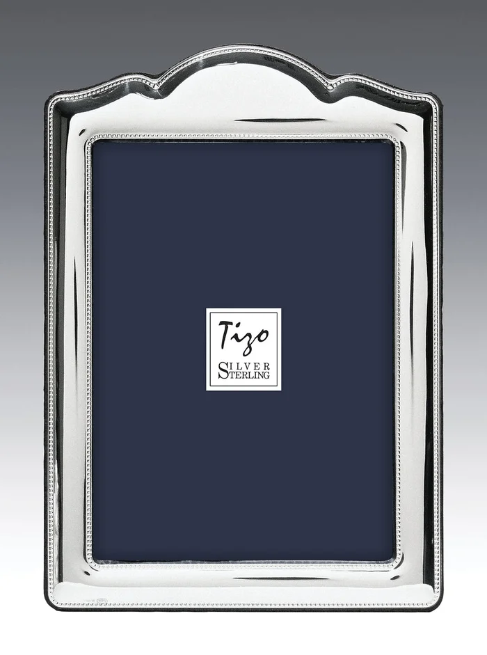 Tizo Design Beaded Vanity Border Sterling 8*10 Frame
