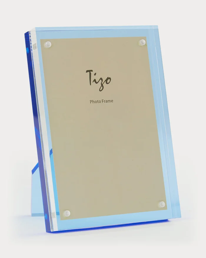 Tizo Design Blue Back Lucite Frame, 4*6