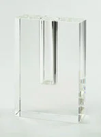 Tizo Design Crystal Glass Bud Vase, Short