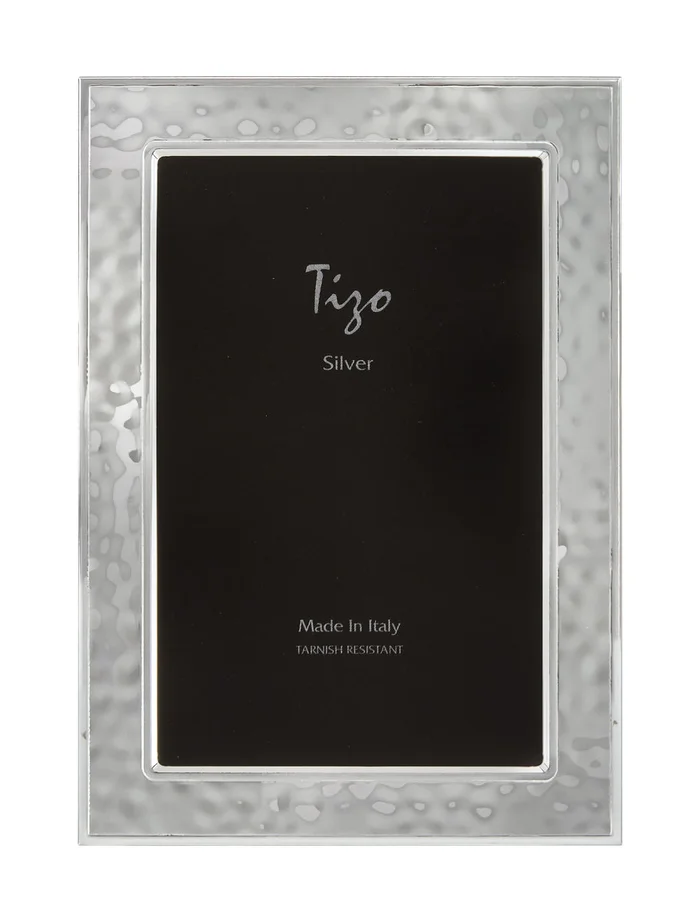 Tizo Design Hammered With Fold Silver Plate Frame, 4*6