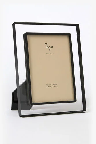 Tizo Design Lucite Clear With Black Trim Frame, 5*7