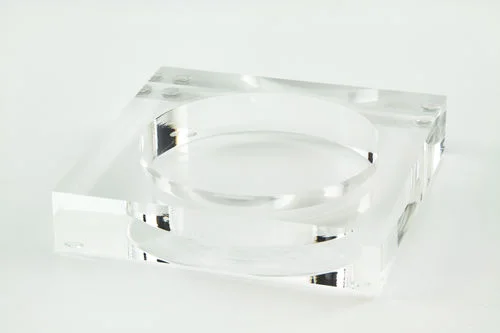 Tizo Design Lucite Wine Coaster, Silver