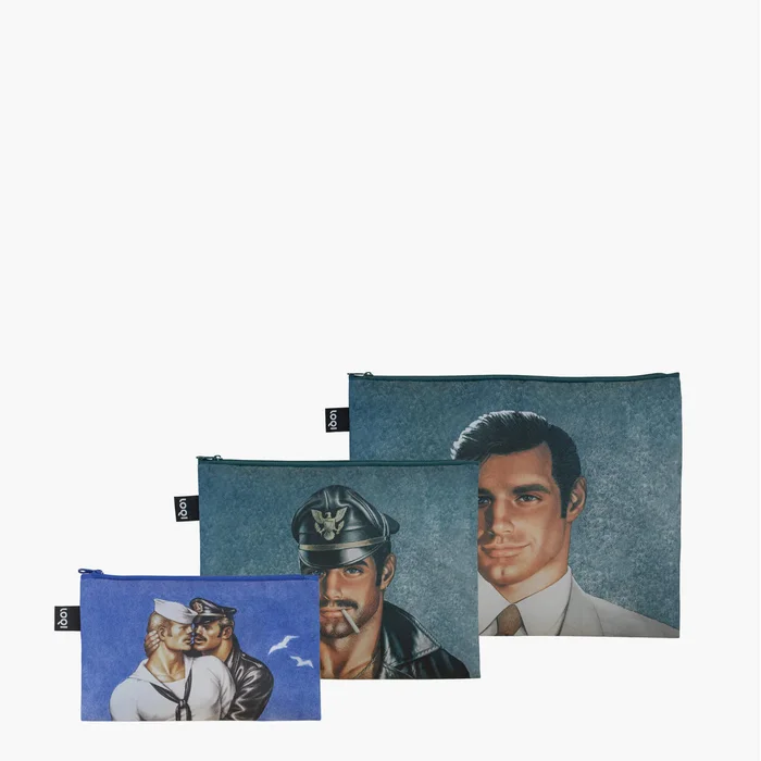 Tom of Finland Day & Night, Bon Voyage Recycled Zip Pockets by Loqi