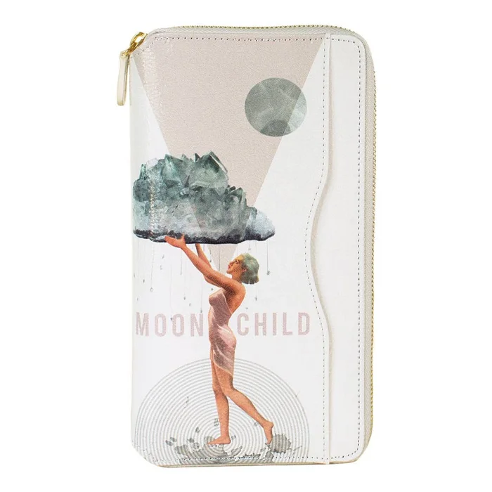 Travel Clutch Wallet – Moon Child