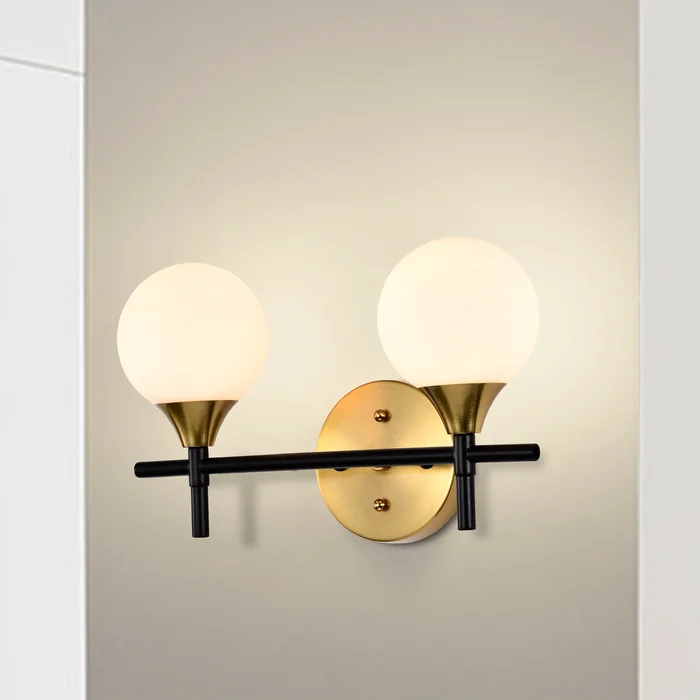 Trici Brass Finished Wall Sconces 2-Light