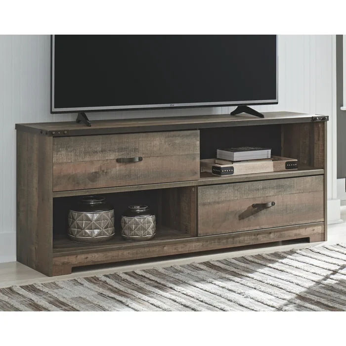 Trinell Casual Large TV Stand, Brown