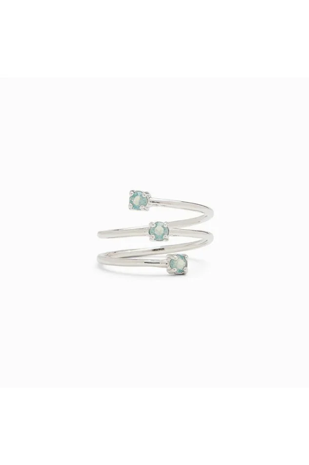 TRIPLE STONE WRAP TOE RING
