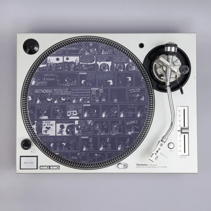 Turntable Lab: Peanuts Comic Strip Record Mat Slipmat – Grey Discount