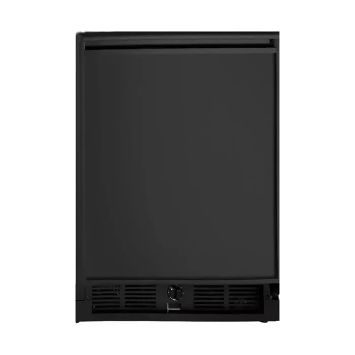 U-Line ADA Series U29RB00A 3.3 cu. ft. Compact Refrigerator with 3 Removable Tempered Glass Shelves, 3 Fixed Door Shelves, Mechanical Dial Control, Energy Star Qualified and ADA Compliant: Black