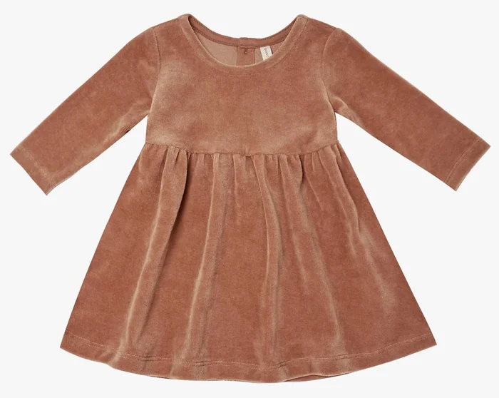 Velour Dress (Long Sleeve) – Clay