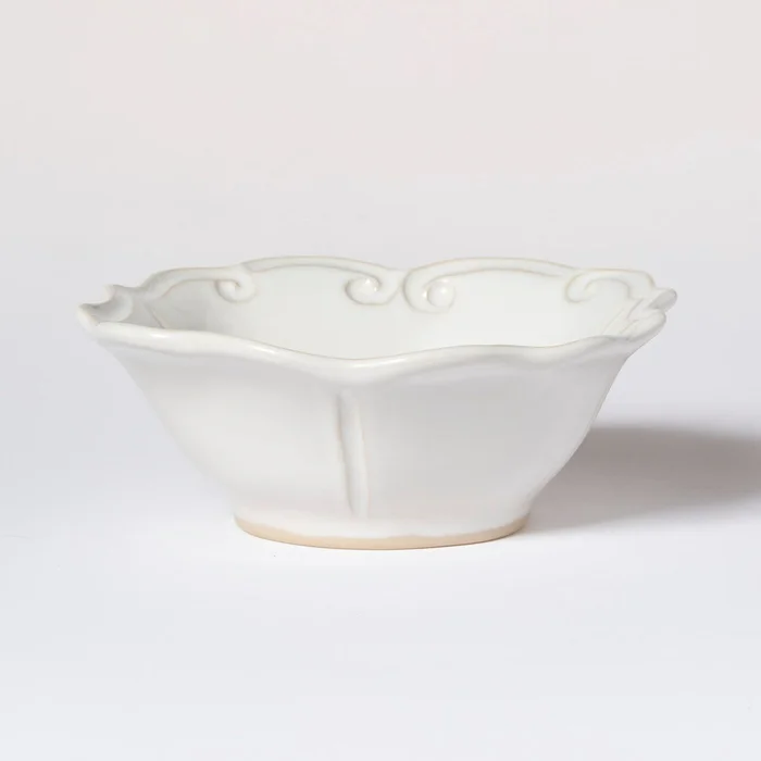 Vietri Incanto Stone White Baroque Cereal Bowl