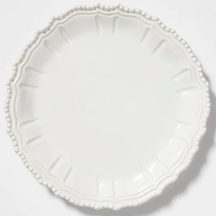 Vietri Incanto Stone White Baroque Round Platter