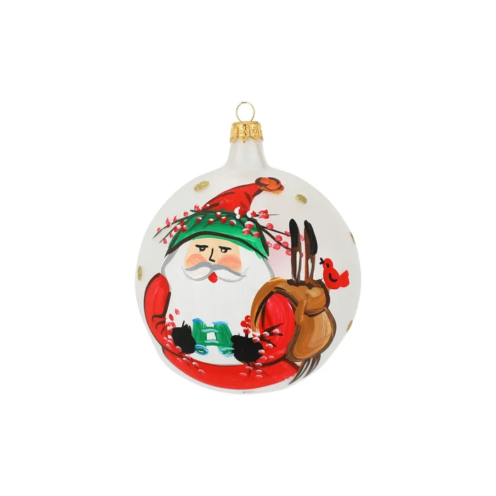 Vietri Old St. Nick Birdwatcher Ornament