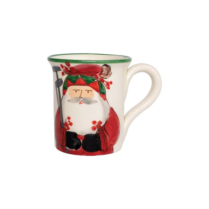 Vietri Old St. Nick Golfing Mug
