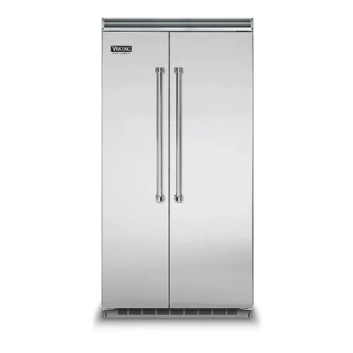 Viking 5 Series VCSB5423SS 42 Inch Counter Depth Built-In Side by Side Refrigerator with 25.32 Cu. Ft. Total Capacity, ProChill™ Temperature Management, Spillproof Plus™ Shelves, LED Lighting, Ice Maker, Sabbath Mode and ENERGY STAR® Stainless Steel