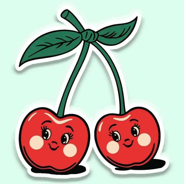 Vintage Cherry Sticker