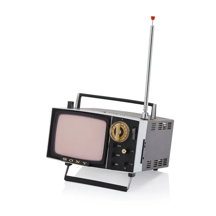 Vintage Grey Portable Sony TV