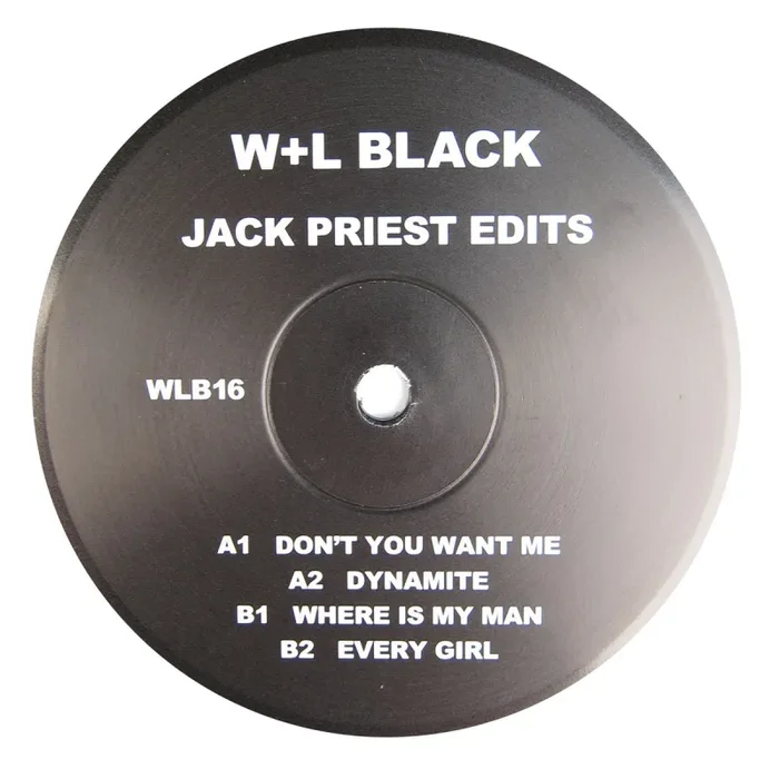 W+L Black: Jack Priest Edits (Human League) Vinyl 12″