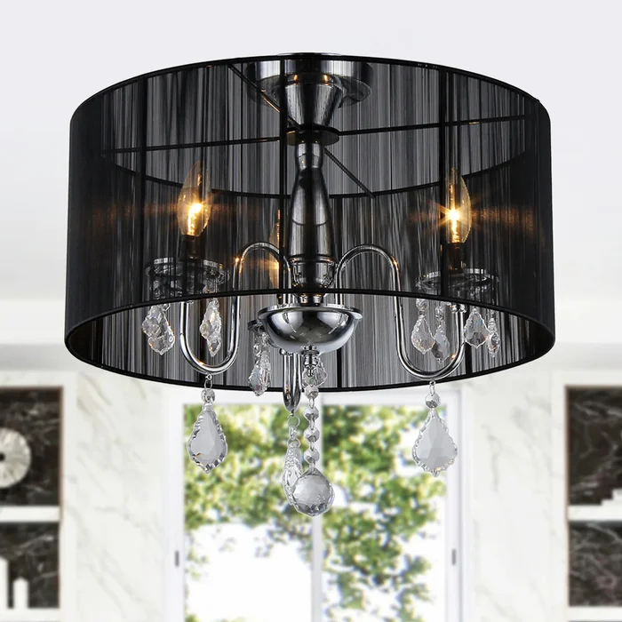 Warehouse of Tiffany Round Satin Crystal Chandelier