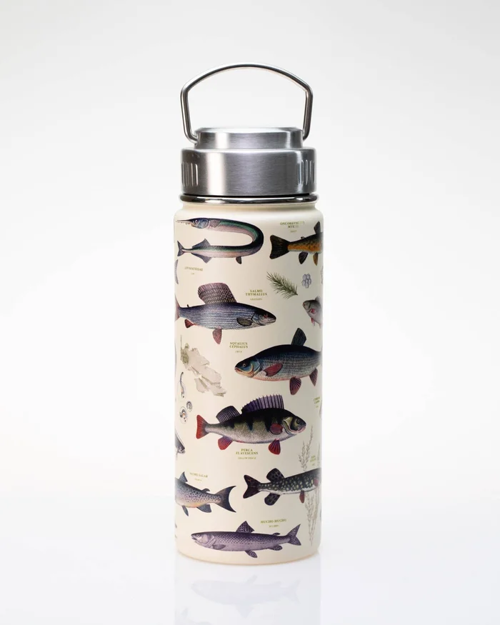 Water Bottle (Stainless Steel) – Freshwater Fish 18oz