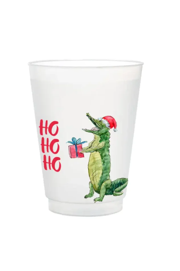 WATERCOLOR HOLIDAY FROSTED CUPS S/6