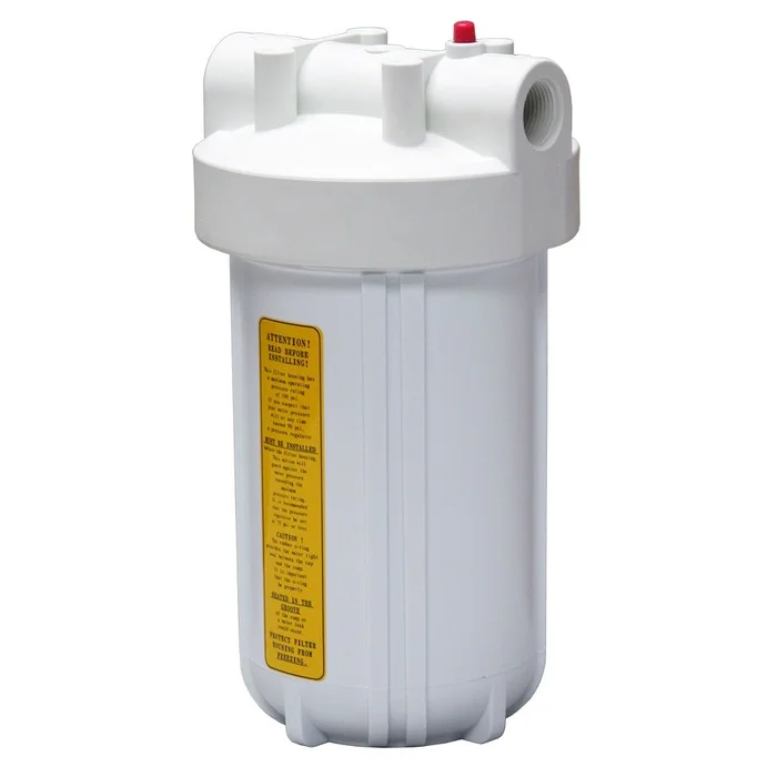 Watts Flowmatic 10″ Full Flow Water Filter Housing White/White w/ PR – 1″ FPT