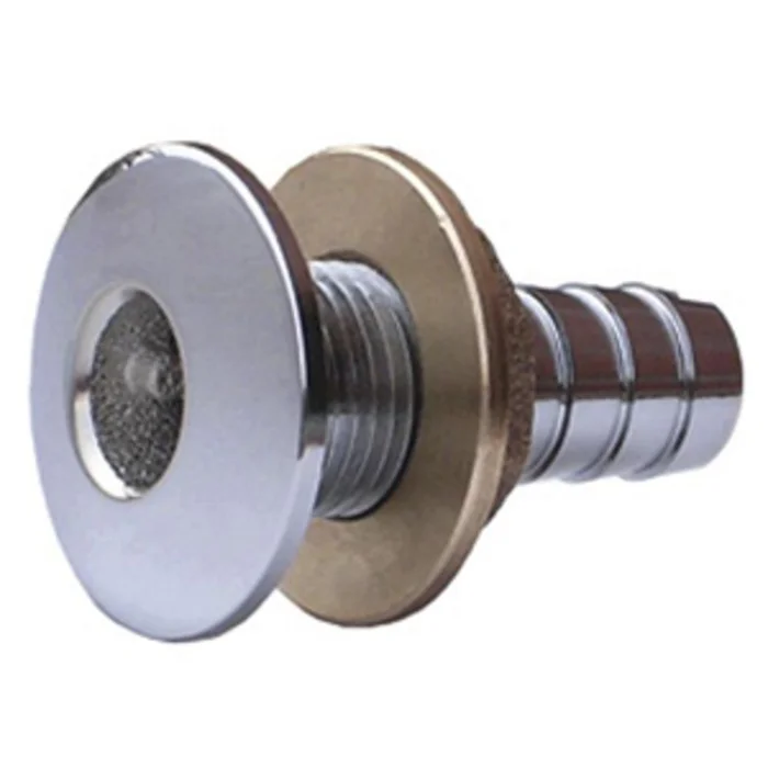 Watts Marine Chrome Plated Barbed Thru-Hull Fitting With Nut – 1-1/4″