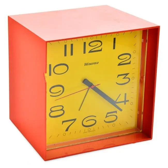 Wedgefield – Orange Cube Clock