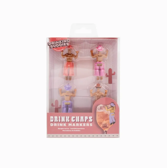 Western Drink Chaps Drink Markers – 4 pack