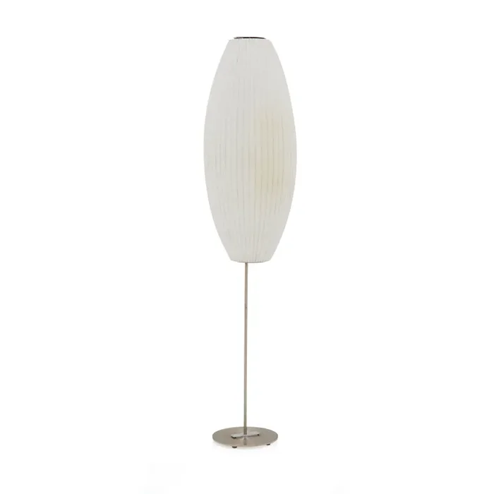 White Large Cigar Bubble Floor Lamp