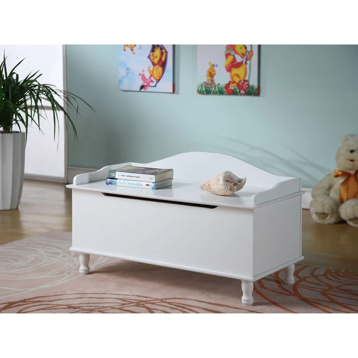 White Storage Bench Toy Chest