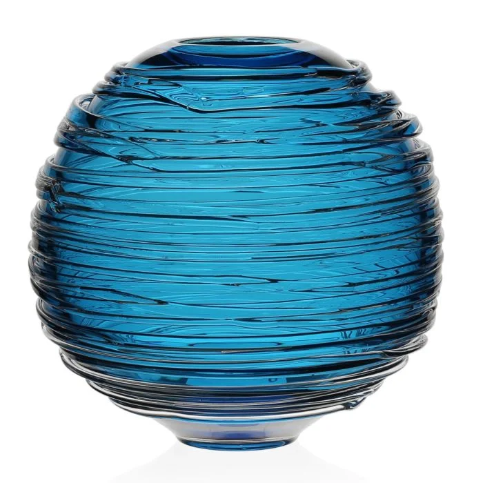 William Yeoward Studio Miranda 9″ Globe Vase, Aqua