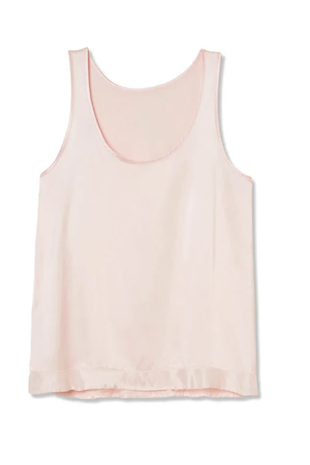 WILLOW SATIN TANK WITH RUFFLES