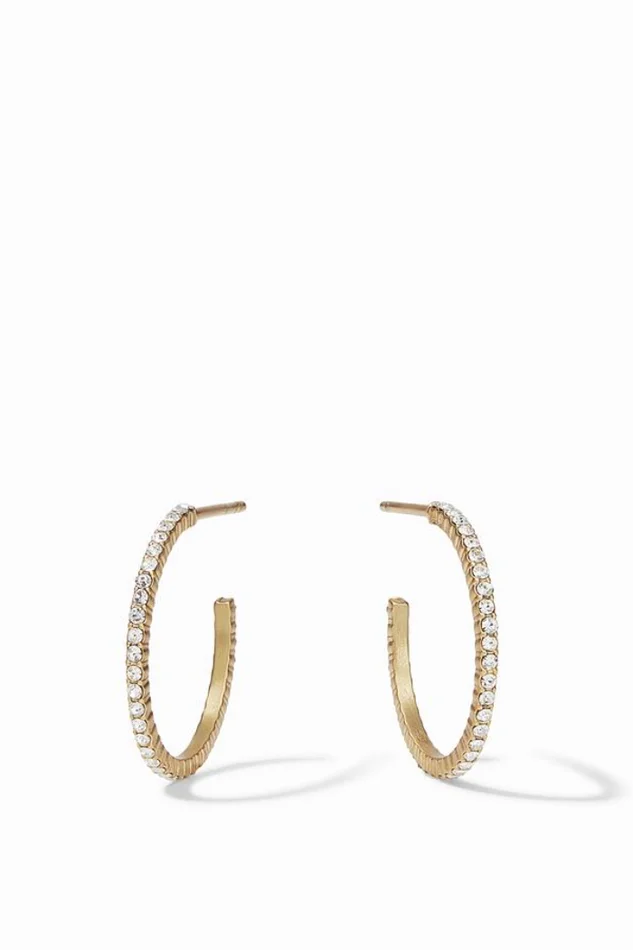 Windsor Hoop Gold Crystal Large