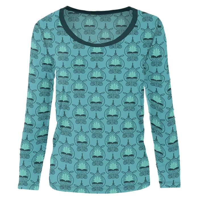 Women’s Scoop Neck Tee (Long Sleeve) – Art Nouveau Floral