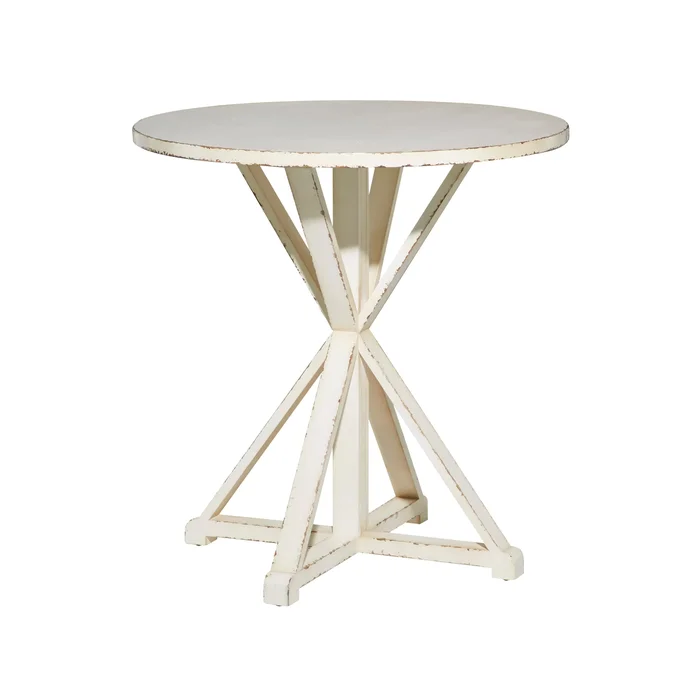 Wood Accent Table with X Shaped Legs – White or Brown – Roche River Decor
