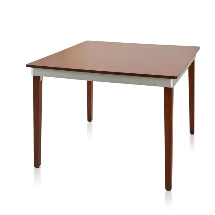 Wood & Aluminum Walnut Dining Table