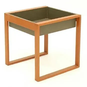 Wood and Green Stand Planter