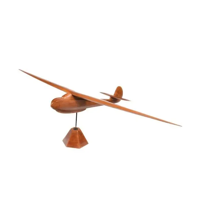 Wood Dark Airplane Sculpture (A+D) Online now