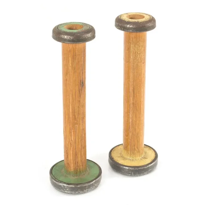 Wood Light Rustic Candlesticks (A+D) Hot on Sale