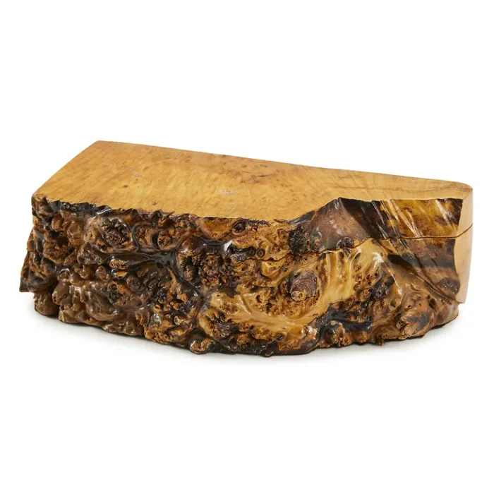 Wood Slice Burl Jewelry Box