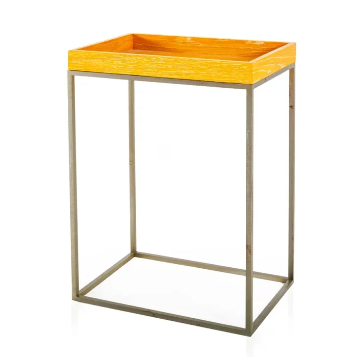 Wood Tray Side Table – Tall 2