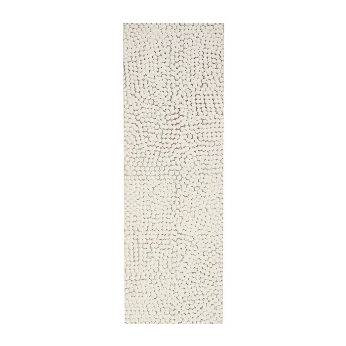 Wooden Geometric Handmade Abstract Spotted Panel Wall Decor – White – Roche River Decor