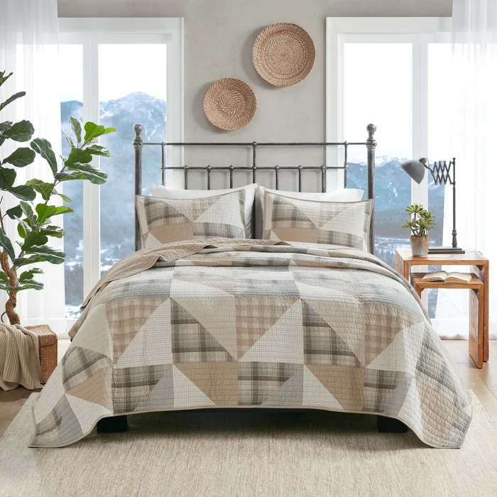 Woolrich Olsen 3 Piece Oversized Cotton Quilt Set